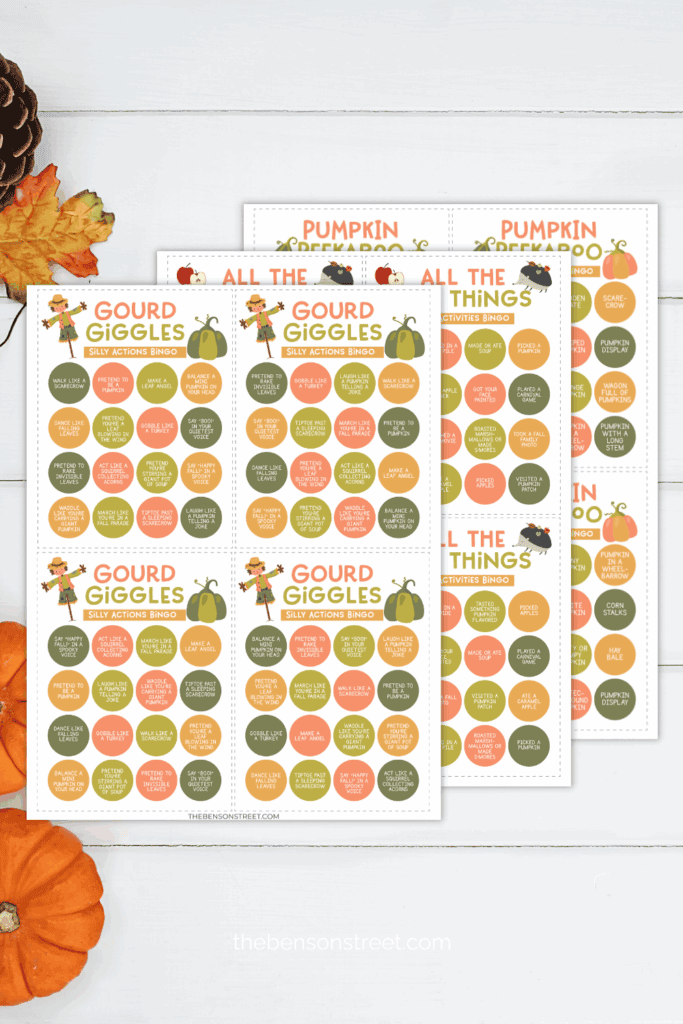 Three sets of bingo cards to make sure you have the most fun in the fall season