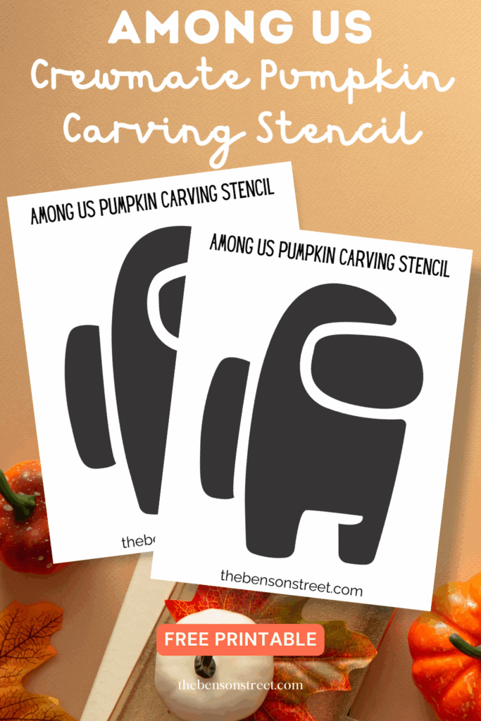 Among Us Crewmate Pumpkin Carving Stencil free printable
