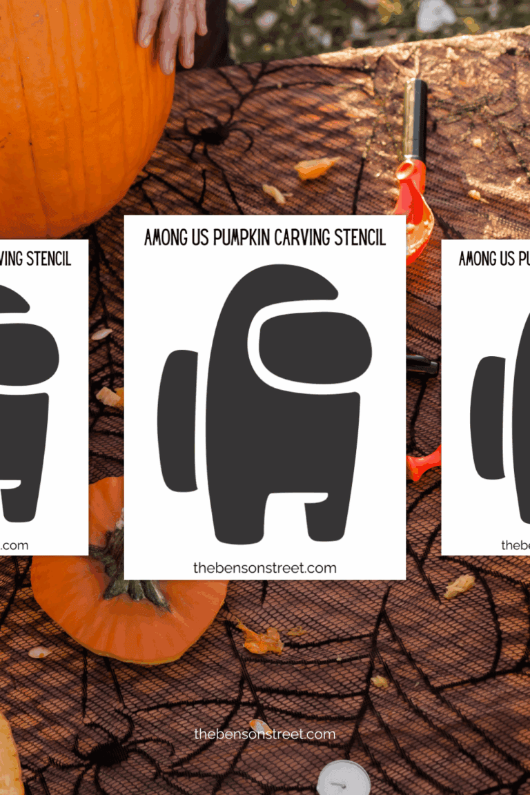 Among Us Crewmate Pumpkin Carving Template free printable