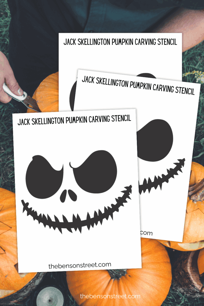 Carve Jack Skellington's Face in your pumpkin with a free template