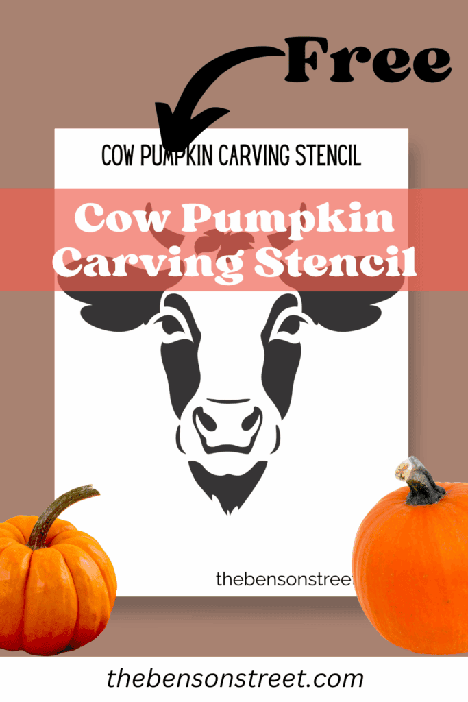 Cow Pumpkin Stencil for a carving template