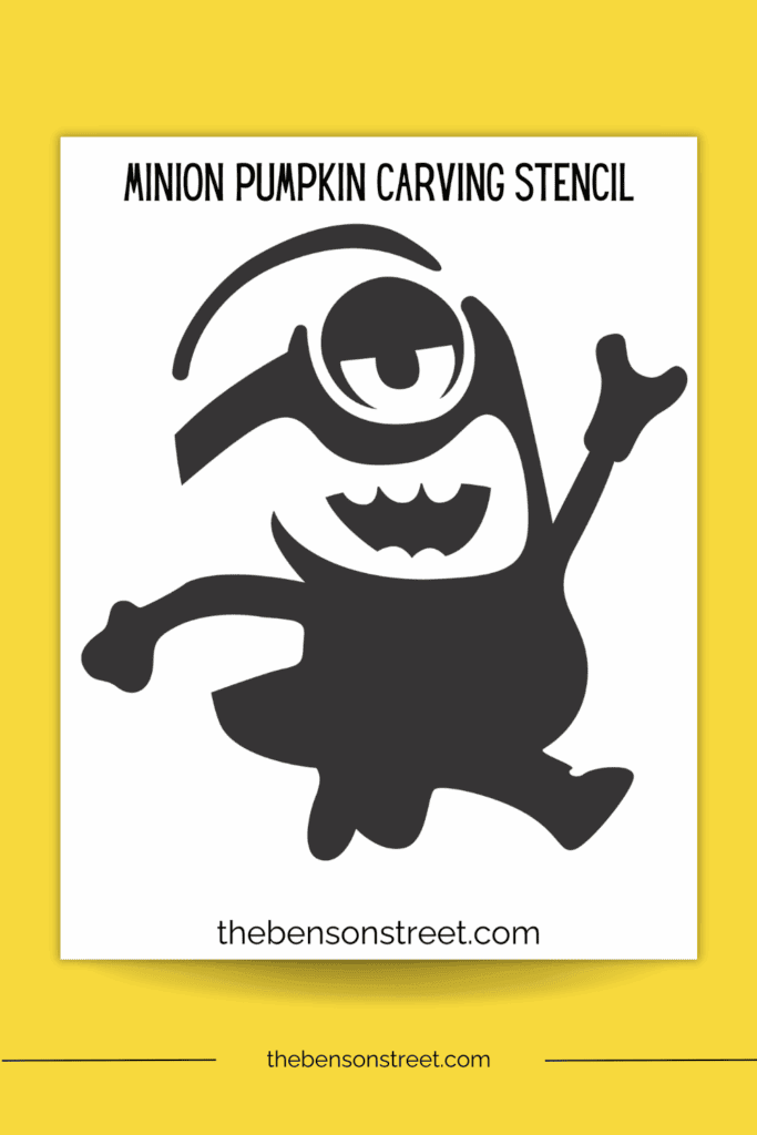 Easy to carve Minion Pumpkin Carving Template