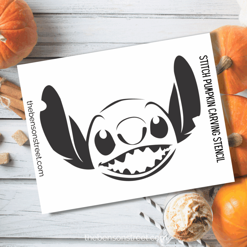 Free Stitch Inspired Jack O'Lantern Pumpkin Carving Stencil