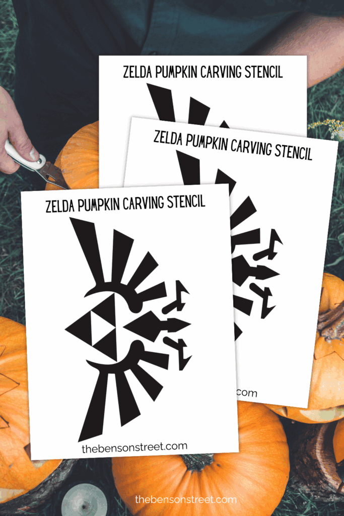 Free printable Zelda Pumpkin Carving Stencil pages