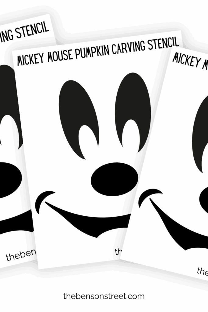 Free printable mickey mouse face for pumpkin carving