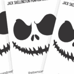 Free to print jack skellington face pumpkin template pattern