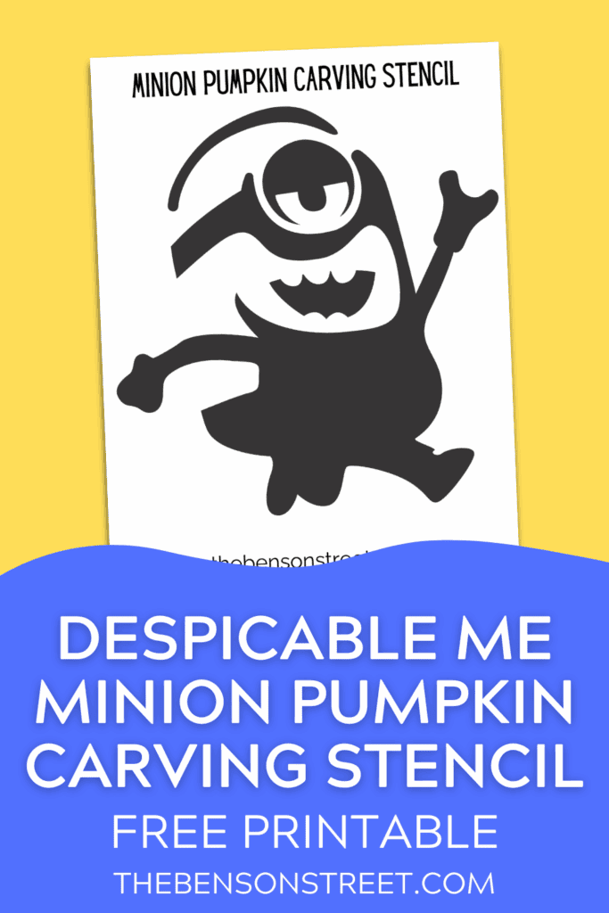 Halloween Despicable Me Minion Pumpkin Carving Stencil Template