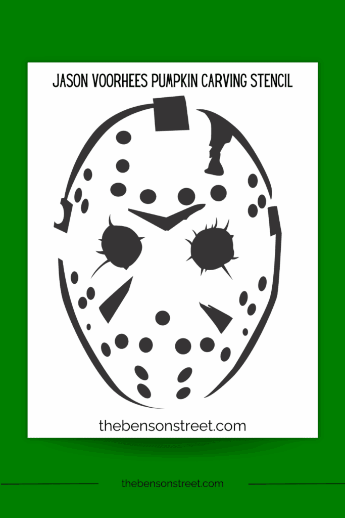 How to Carve a Jason Hockey Mask on a Pumpkin with a printable template