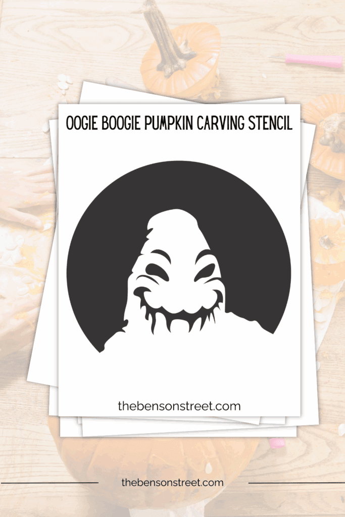 How to carve a Nightmare Before Christmas Oogie Boogie Pumpkin Carving Stencil