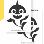 Free Baby Shark Pumpkin Stencil Printable for Easy Carving How to carve a baby shark Jack o'lantern