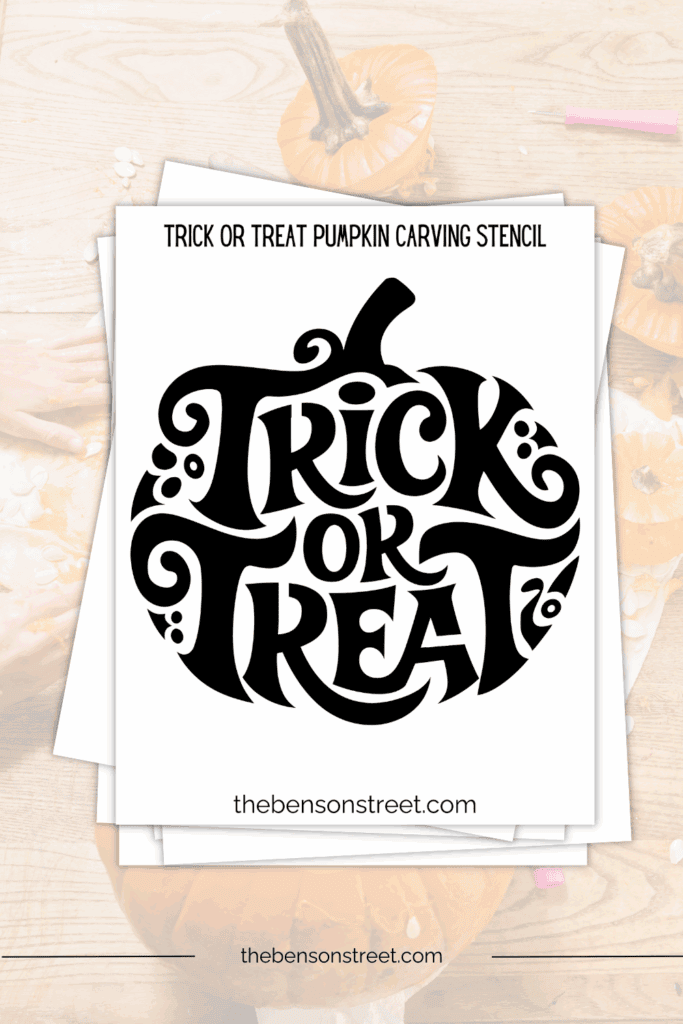 How to carve a pumpkin with trick or treat on it