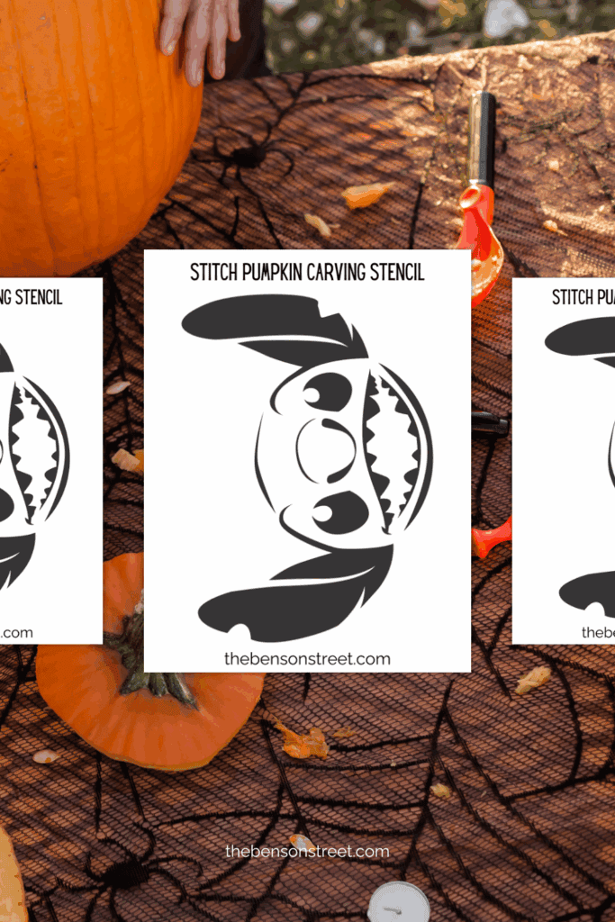 How to carve a stitch pumpkin with a free stencil