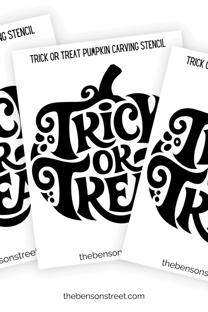 How to carve a trick or treat pumpkin stencil