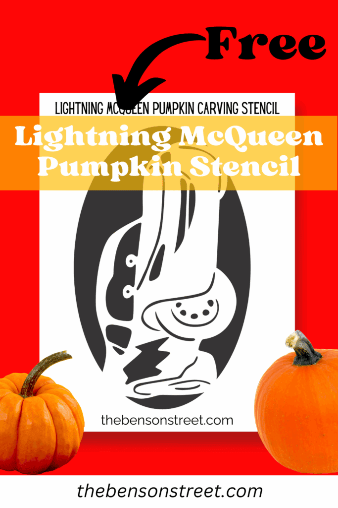 Lightning McQueen Pumpkin Stencil carving template