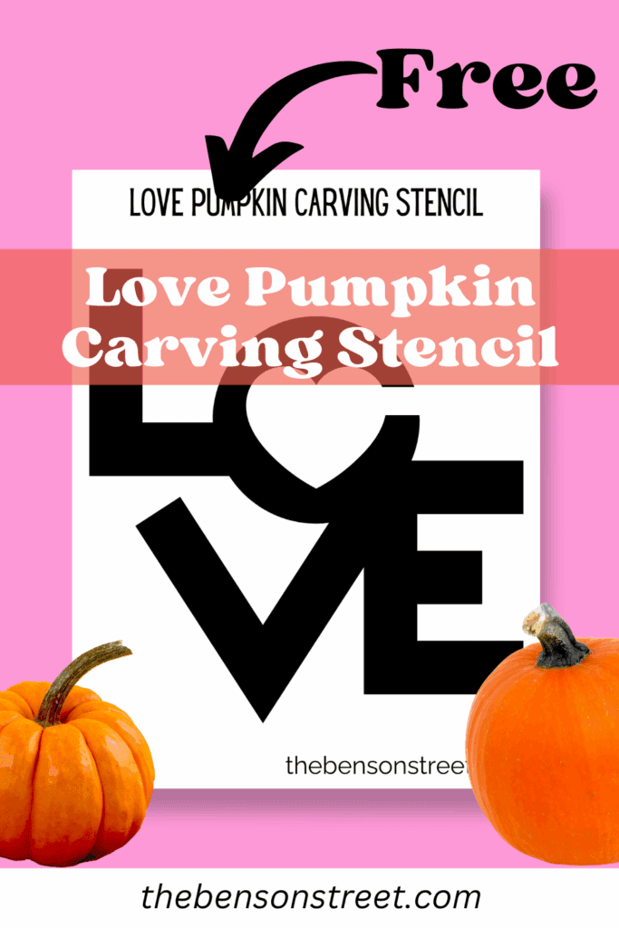 Love Pumpkin Stencil for a carving template