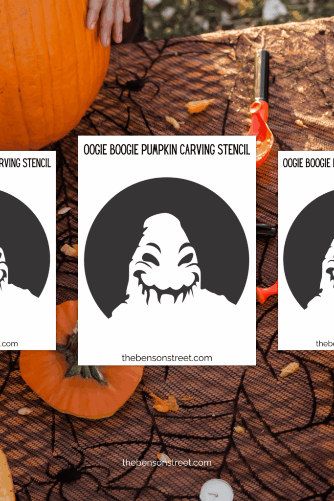 Nightmare Before Christmas Oogie Boogie Pumpkin Carving Stencil