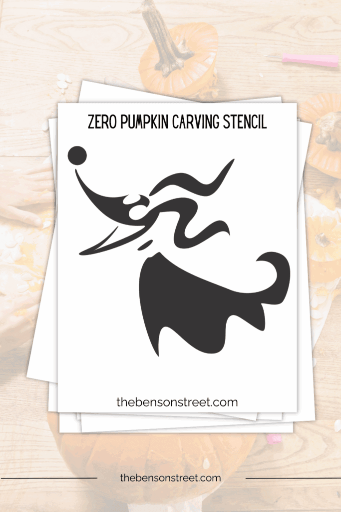Nightmare Before Christmas Zero Dog Pumpkin Stencil Free to Print