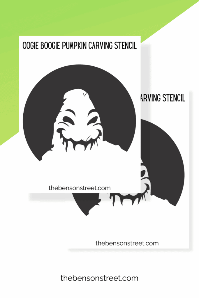 Oogie Boogie Nightmare Before Christmas Pumpkin Carving Stencil
