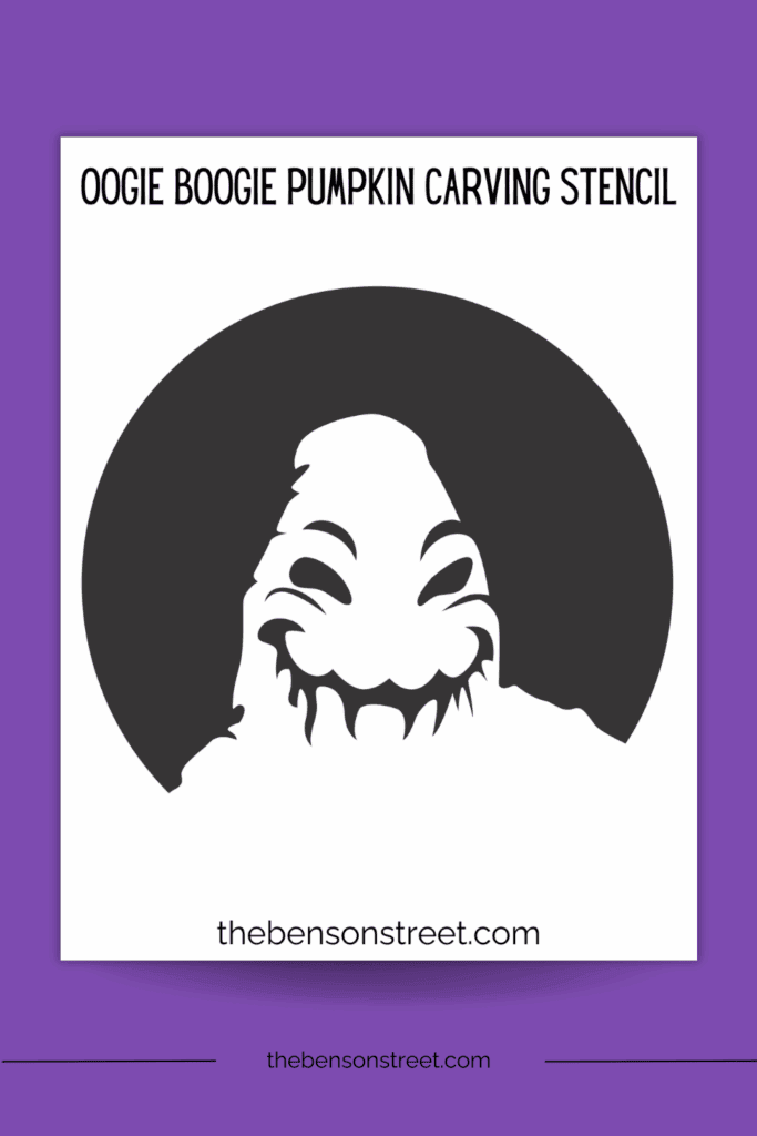 Oogie Boogie Pumpkin Carving Stencil Template free to print