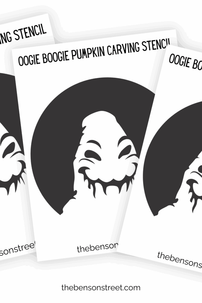 Oogie Boogie Pumpkin Carving Stencil Template free to print template