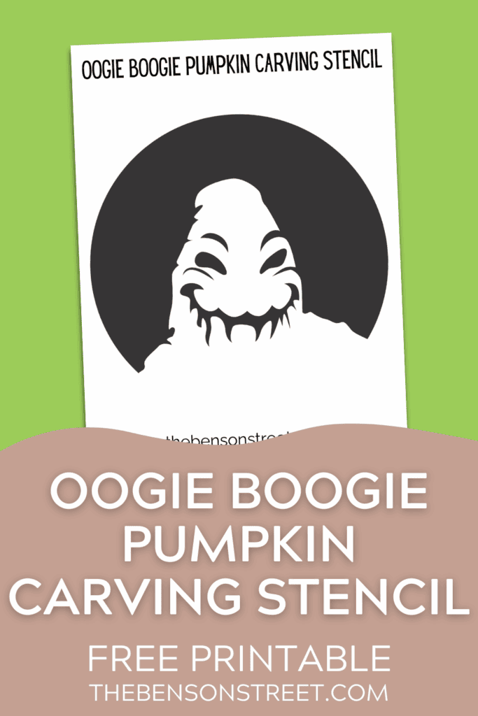 Oogie boogie Pumpkin Carving Stencil free printable