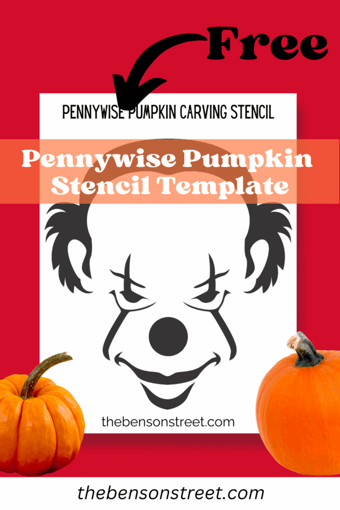 Pennywise Pumpkin Stencil carving template