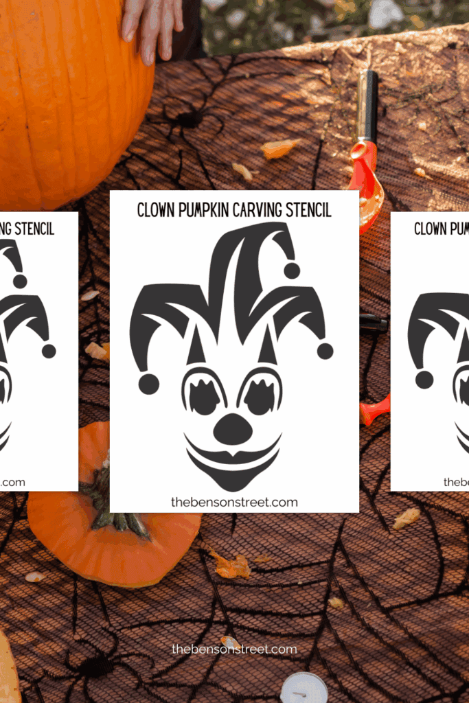 Simple Clown Face for Making Jack O'Lantern Pumpkin Carvings