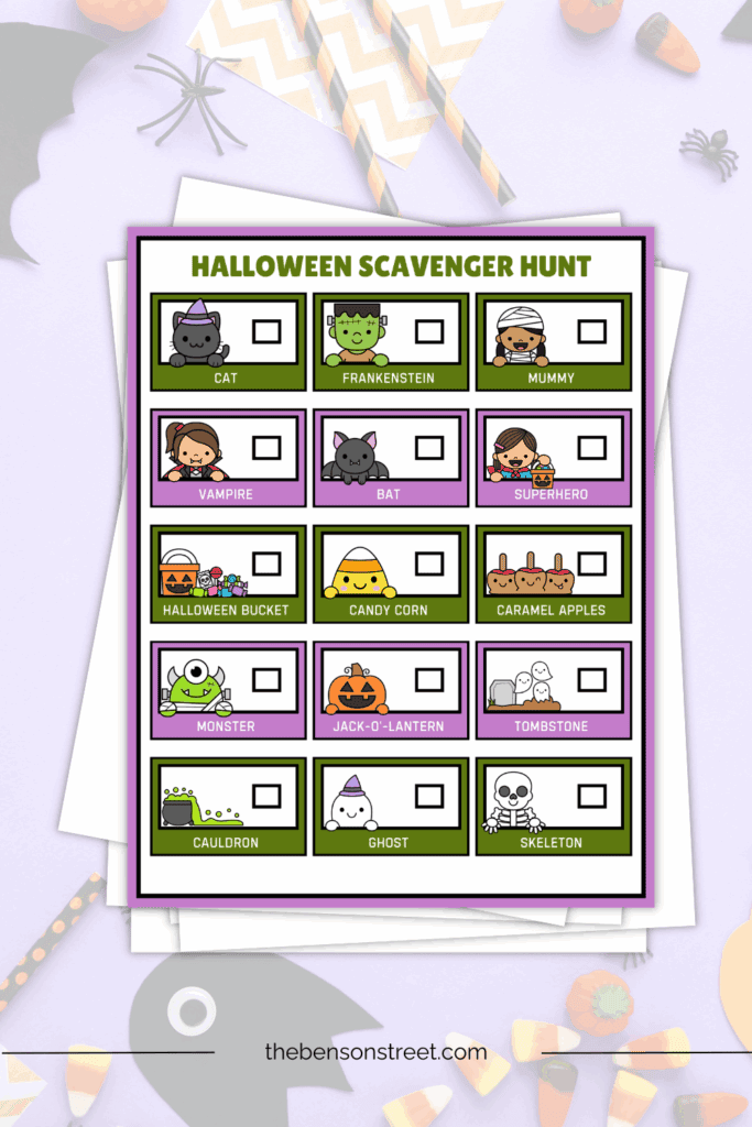 Simple Kids Halloween Scavenger Hunt for an Easy Halloween Idea