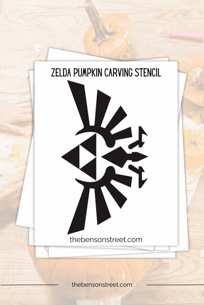 Simple Triforce Pumpkin Carving Stencil