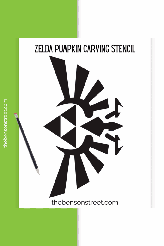 Triforce Pumpkin Carving Stencil Template free to print