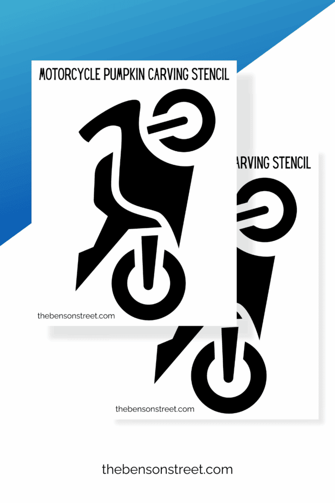 Bullet Bike Style Motorcycle Free Printable Stencil for carving pumpkins
