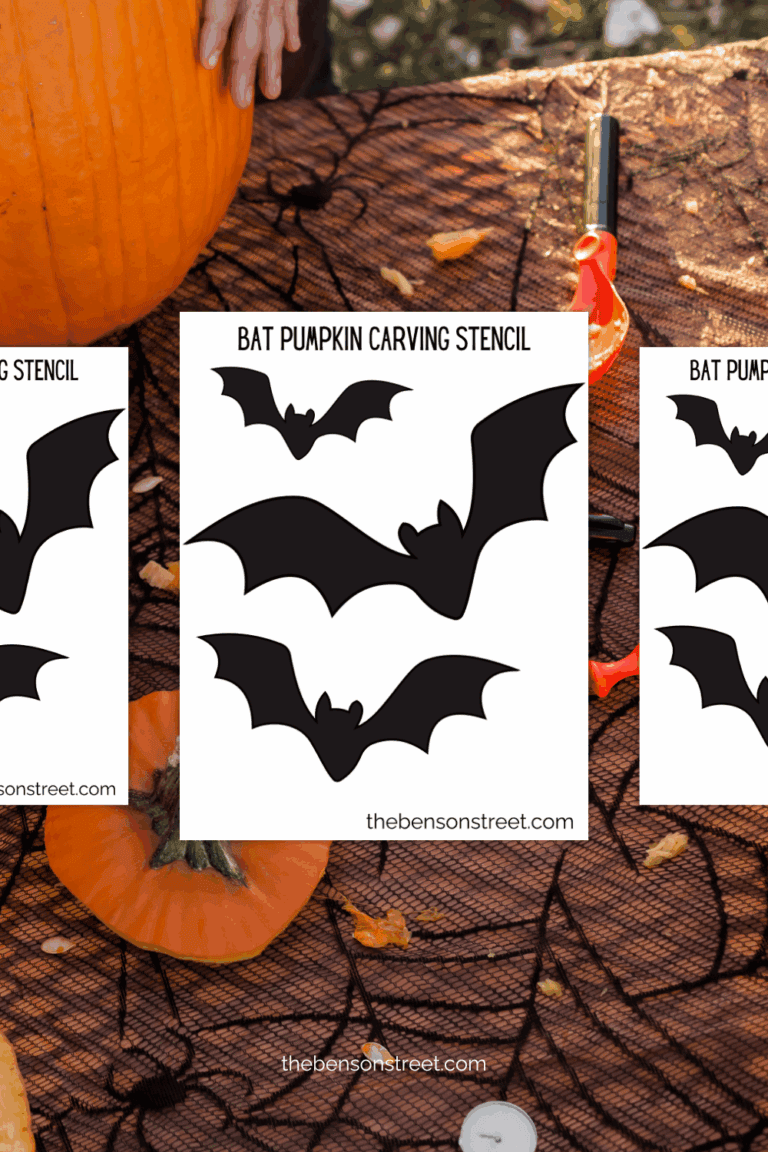 Carve a spooky pumpkin for halloween with bats flying pumpkin carving stencil