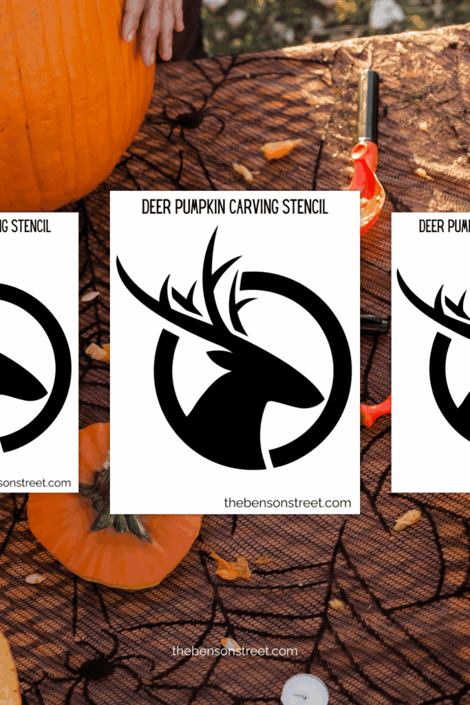 Carve a unique deer jack o'lantern this halloween with a template
