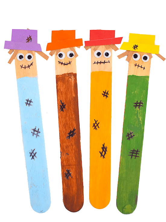 Craft Stick Scarecrow Craft