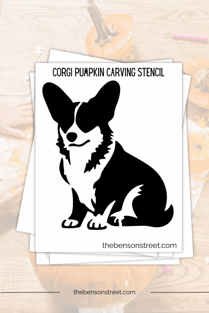 Cute dog stencil for halloween carving