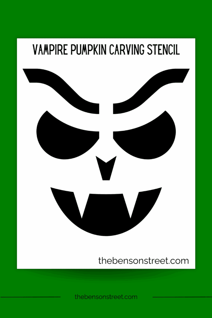 Easy Vampire Face Jack O'Lantern Easy Carving Idea