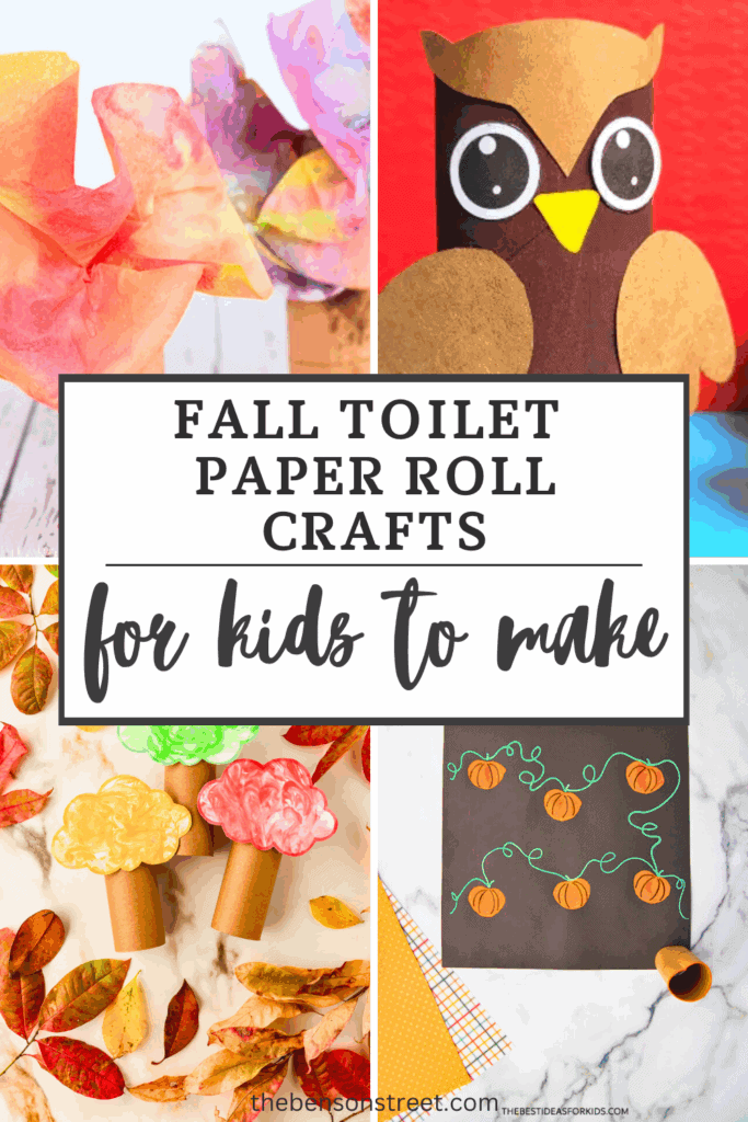 Fall themed toilet paper roll crafts for kids to make