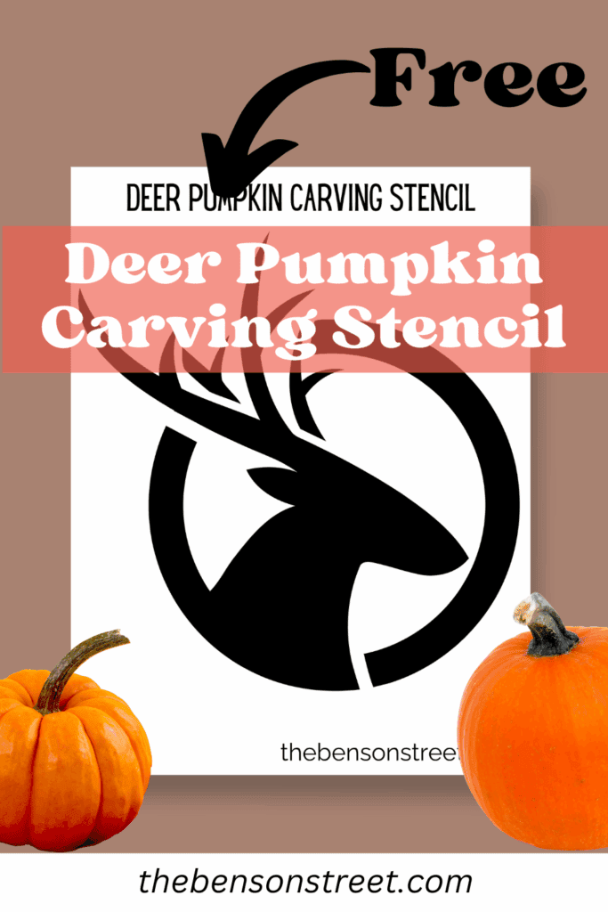 Free Deer Pumpkin Stencil for a carving template