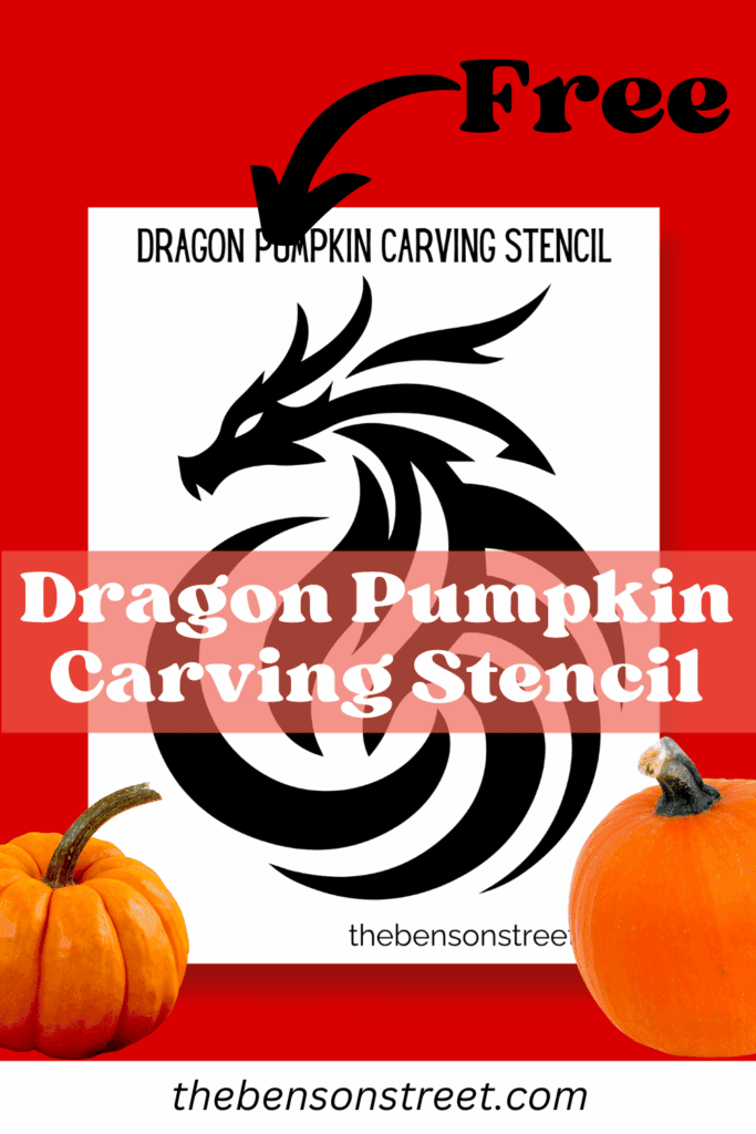 Free Dragon Pumpkin Stencil for a carving template
