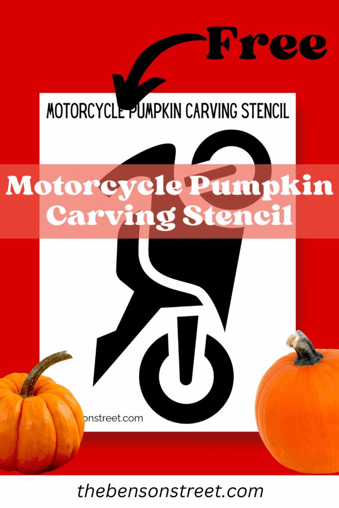 Free Motorcycle Pumpkin Stencil for a carving template