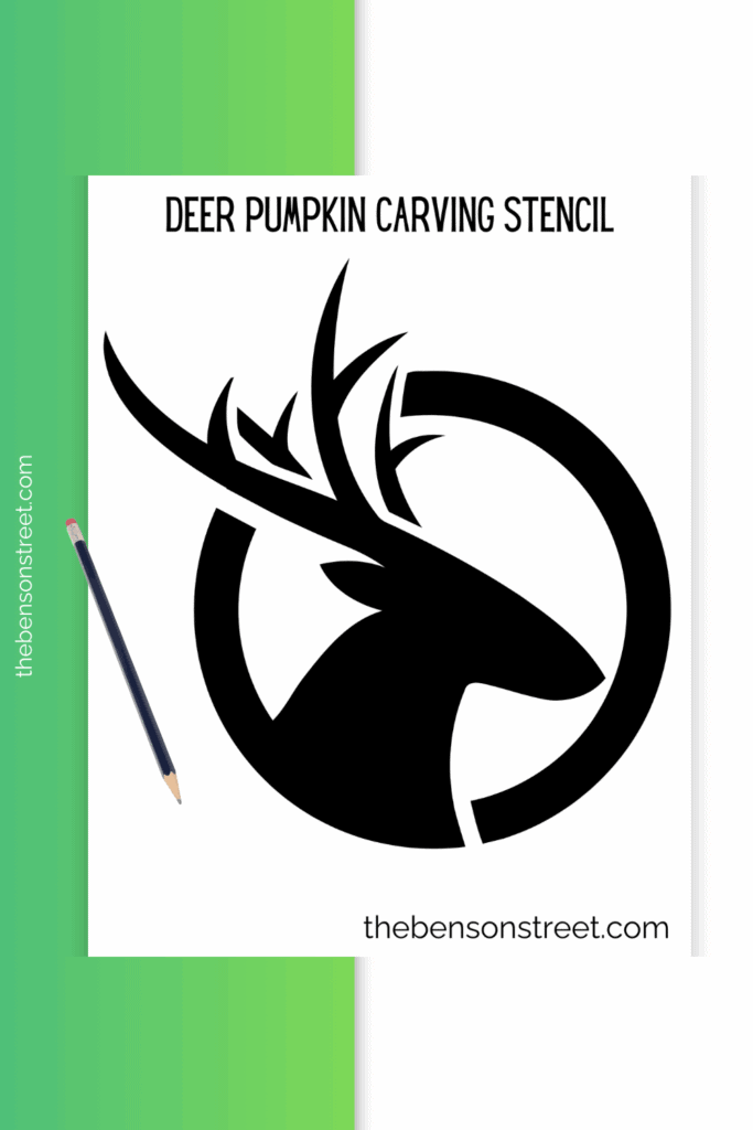 How to carve a buck deer jack o'lantern using a free printable stencil