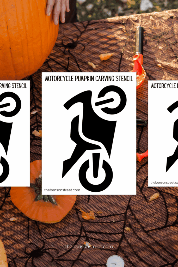 How to carve a motorcycle with a printable stencil on a pumpkin