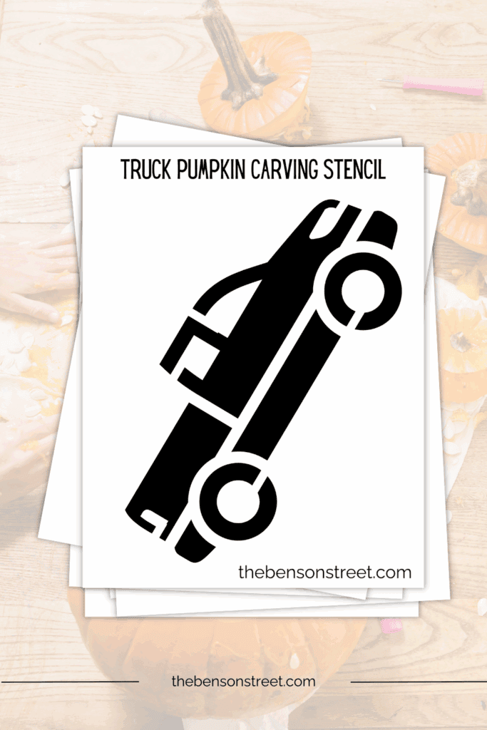 How to carve a truck on a pumpkin with a simple stencil