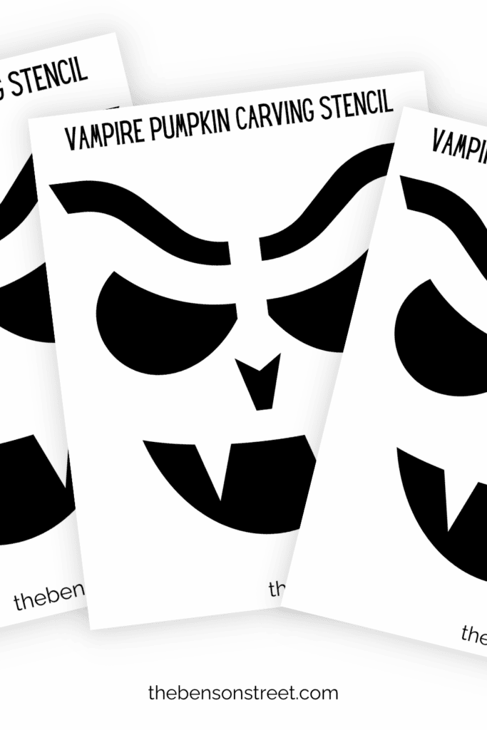 How to carve a vampire Jack o'lantern with a free stencil