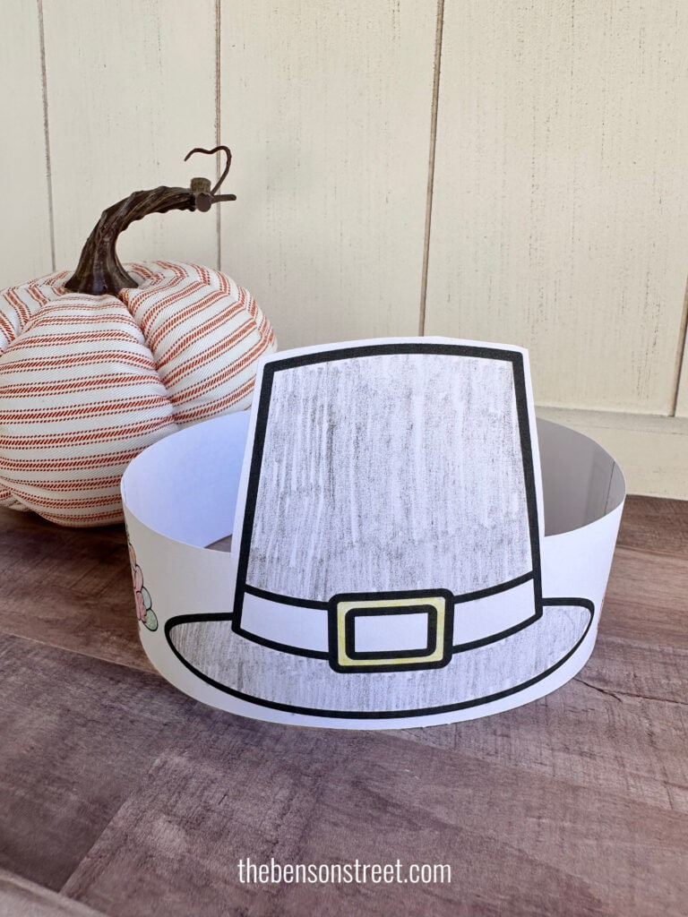 How to make a pilgram hat for kids with a free printable