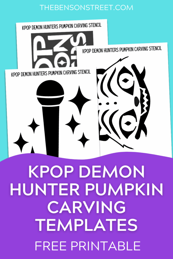 Kpop demon hunter pumpkin carving templates free printable