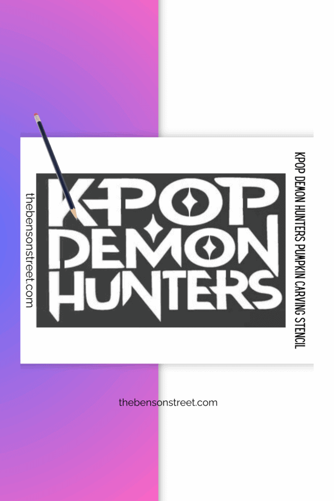 Kpop demon hunters themed carving template