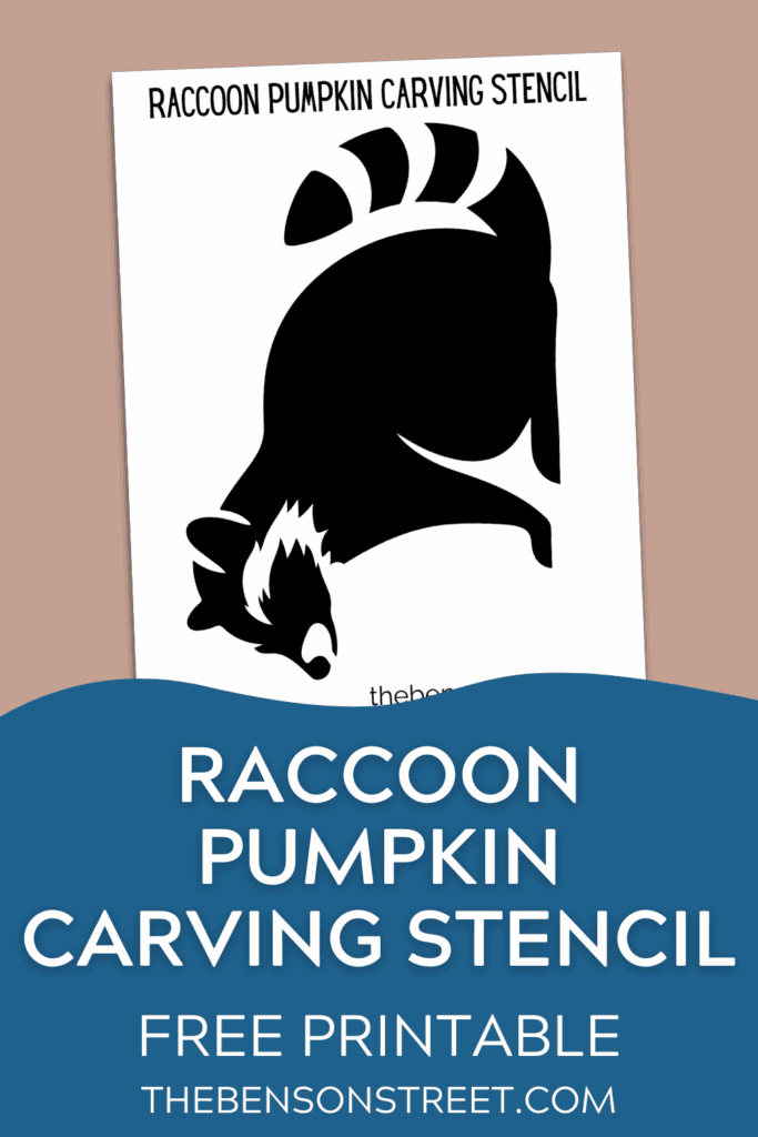 Raccoon Pumpkin Carving Stencil Template