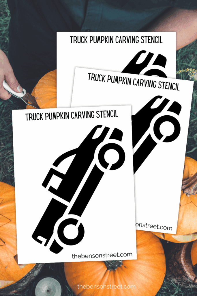 Simple to carve truck pumpkin template