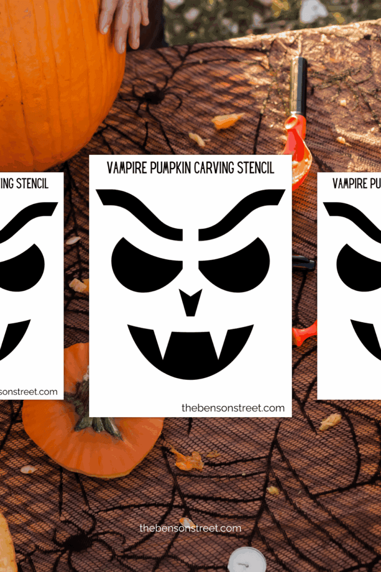 Simple to carve vampire pumpkin carving stencil